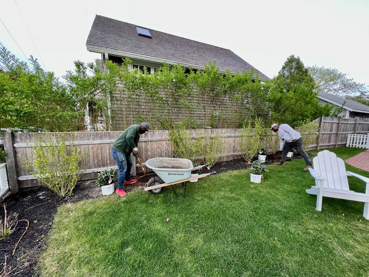 Graded beds ready to plant on Martha's Vineyard