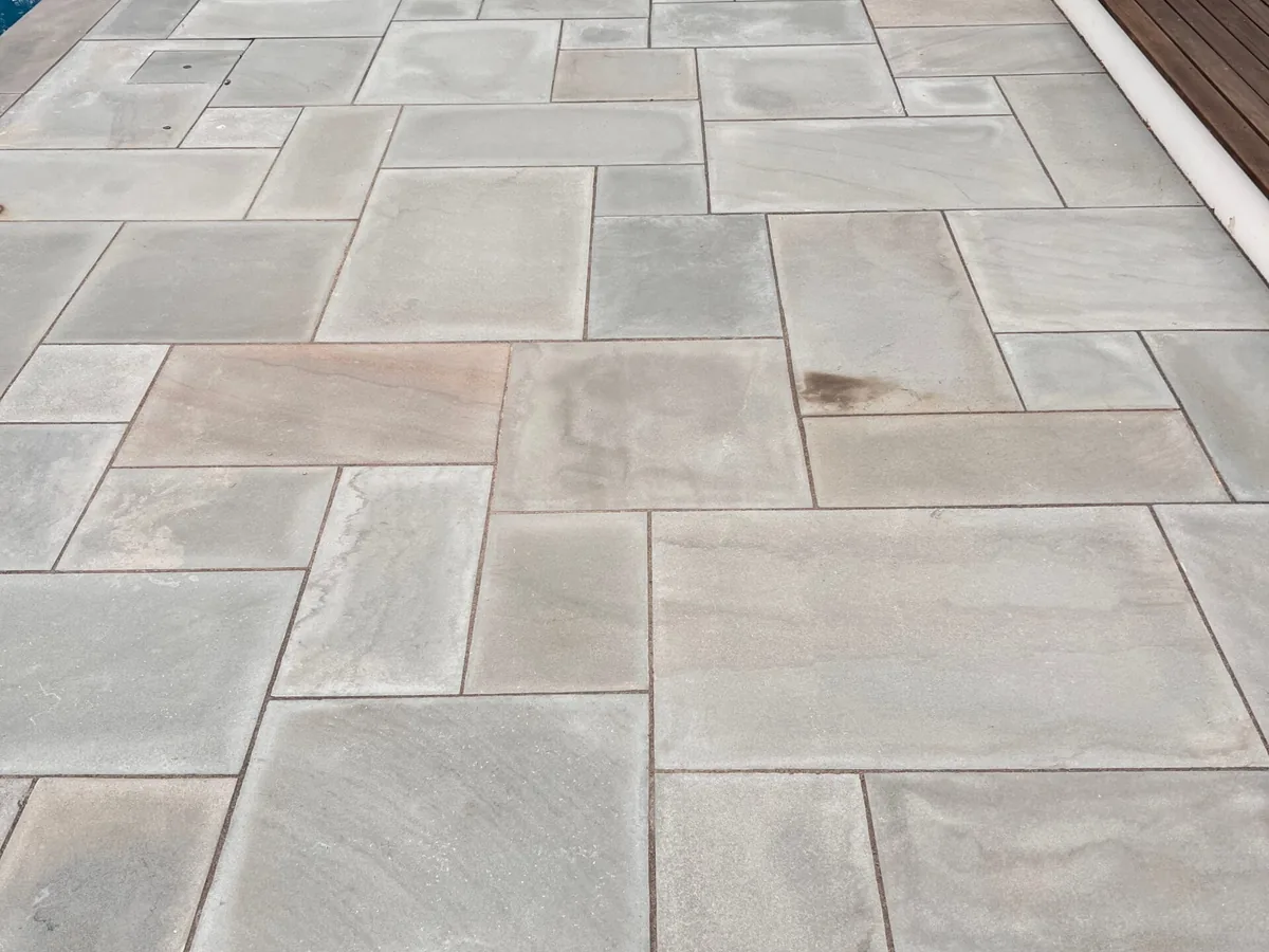 Bluestone patio installation