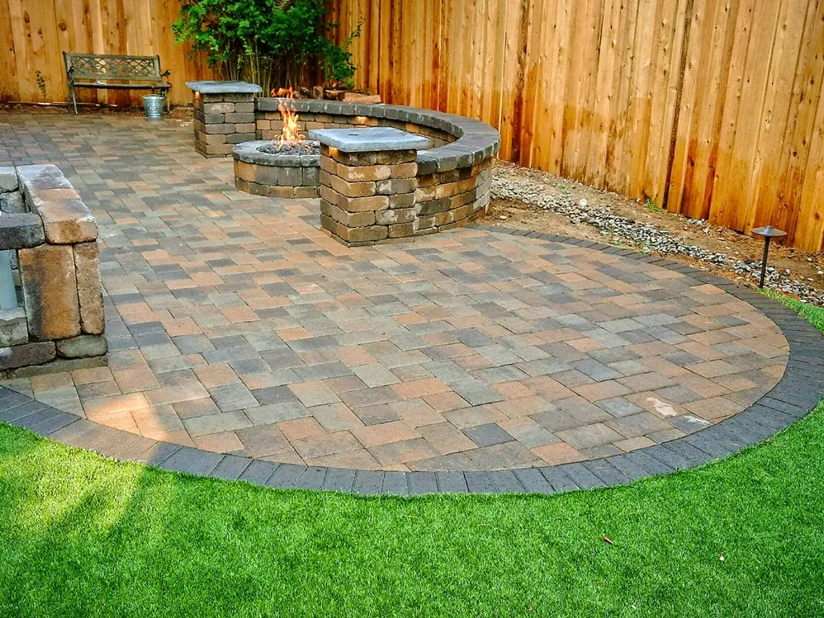 Finished bluestone patio on Martha's Vineyard