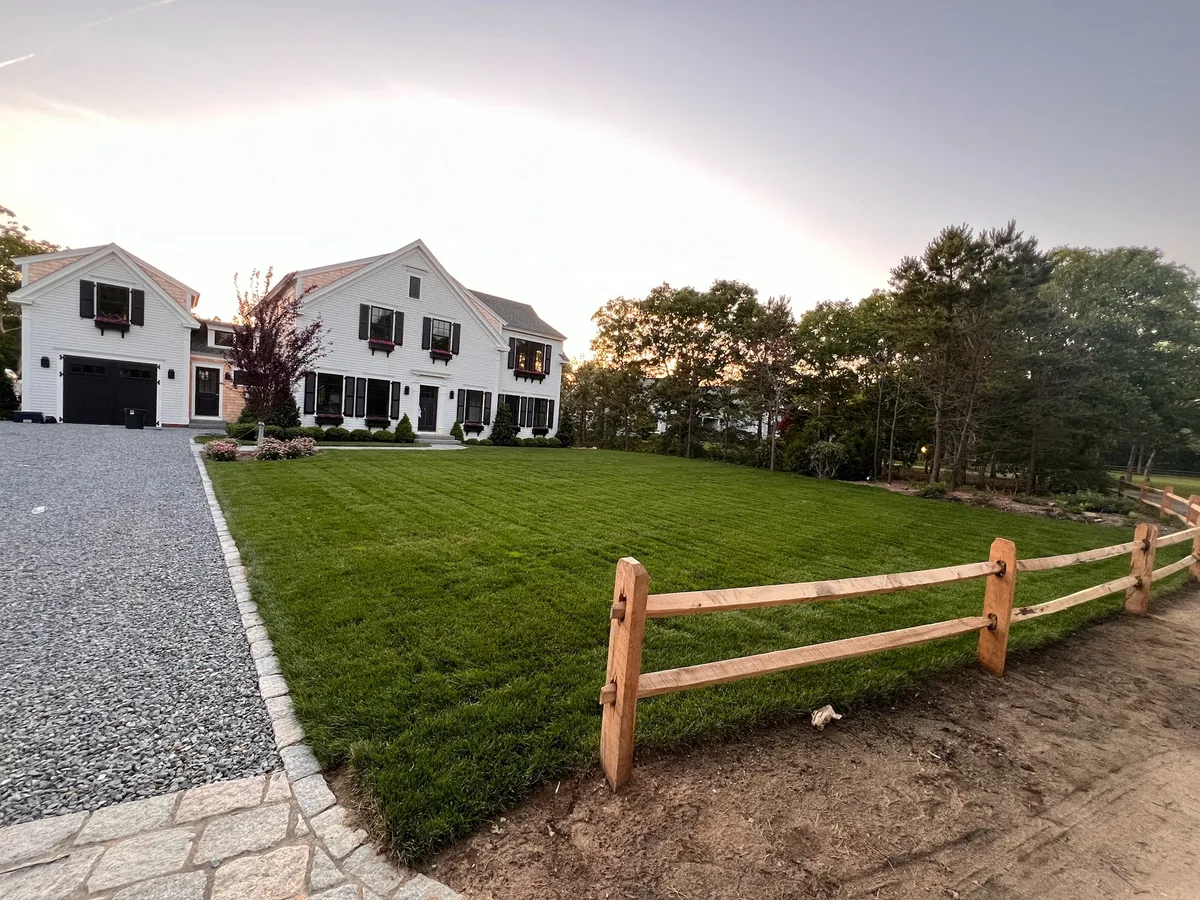 Full-property sod lawn on Martha's Vineyard